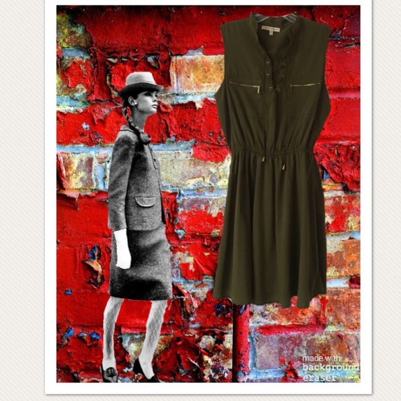 Speed Control New York Dresses & Skirts - ⬇️$20 Speed Control Olive Green Lace Up Dress
